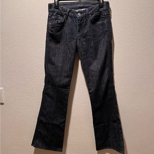 7 for all Mankind dark wash bootcut jeans